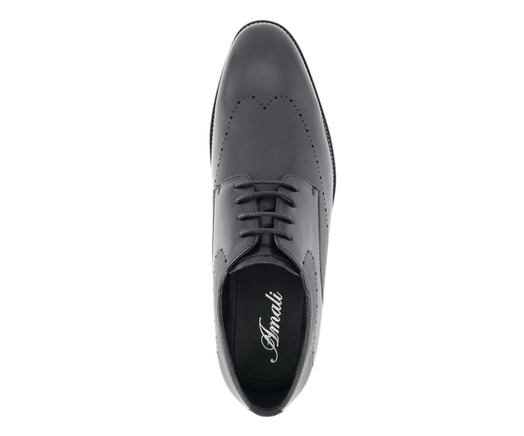Amali ShoeS Luke Wingtip Dress Shoes Men’s Leather Black Oxfords by Amali – Don't Panic Shoes