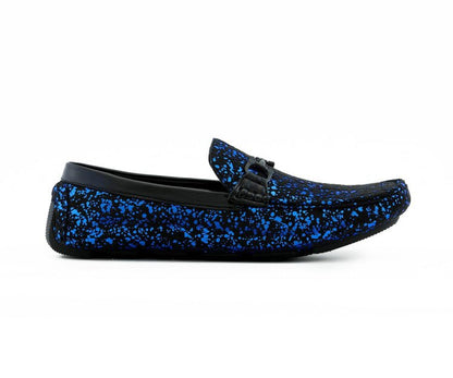 Amali ShoeS Monty Luxe Blue Moccasins Men’s Driving Moccasins by Amali – Don't Panic Shoes