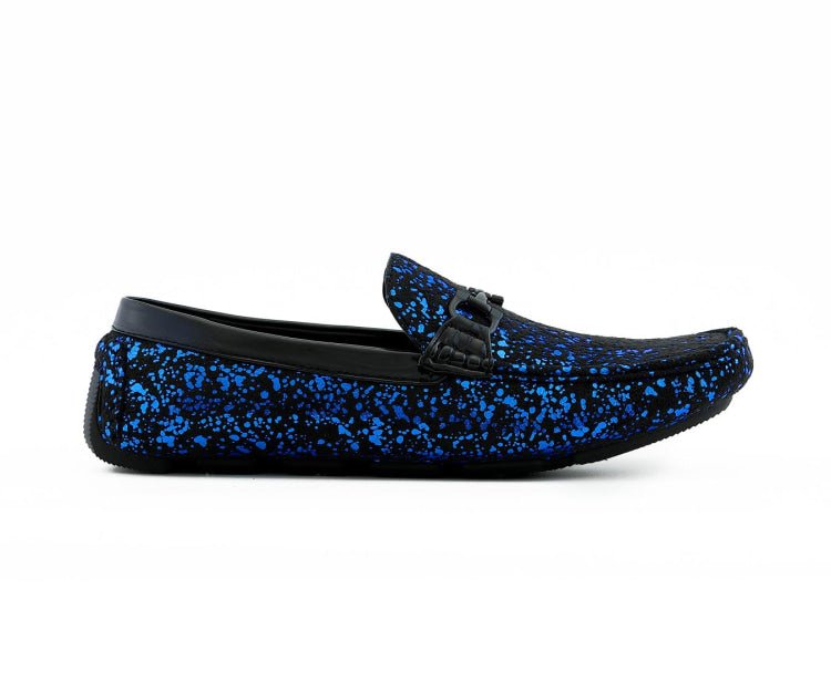 Amali ShoeS Monty Luxe Blue Moccasins Men’s Driving Moccasins by Amali – Don't Panic Shoes