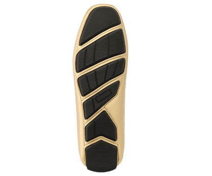 Amali Trentino Gold Men’S Casual Moccasins Gold Slip On Driving Moccasins by Amali – Don't Panic Shoes