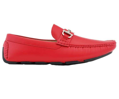 Amali Trentino Luxury Slip On LoaferS Men’s Red Driving Moccasins by Amali – Don't Panic Shoes