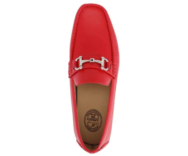 Amali Trentino Luxury Slip On LoaferS Men’s Red Driving Moccasins by Amali – Don't Panic Shoes