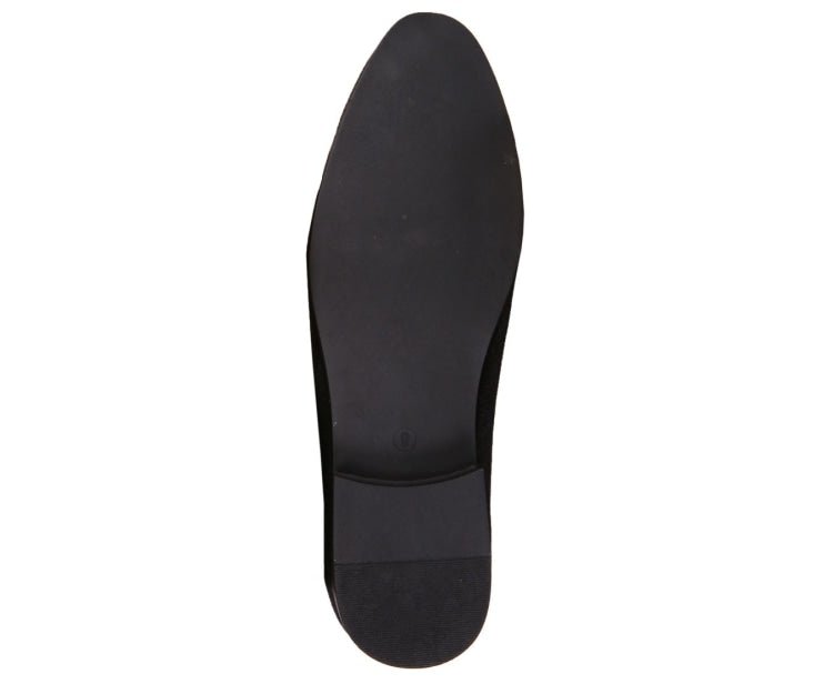 Amali Velvet Elegance Dapper Black Smoking Slippers For Men Smoking Slippers by Amali – Don't Panic Shoes