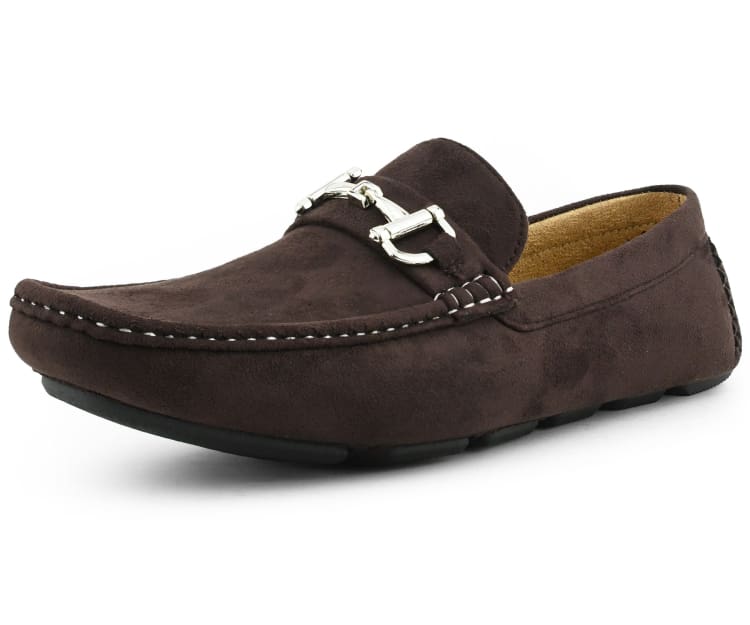 Amali Walken 2 Men’S Brown Suede Driving Shoes Driving Moccasins by Amali – Don't Panic Shoes