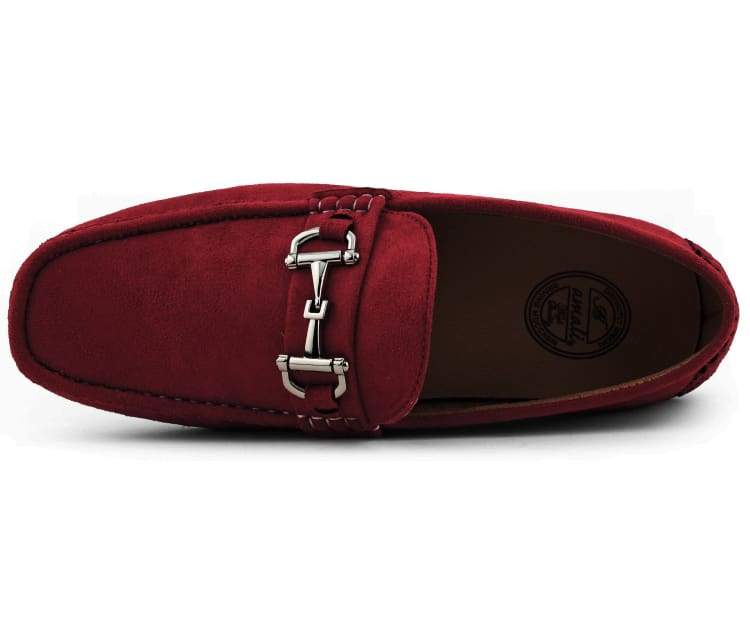 Amali Walken 2 Men’S Burgundy Suede Driving Shoes Driving Moccasins by Amali – Don't Panic Shoes