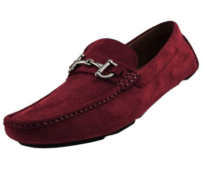 Amali Walken 2 Men’S Burgundy Suede Driving Shoes Driving Moccasins by Amali – Don't Panic Shoes