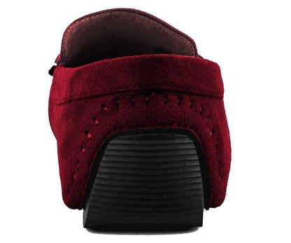 Amali Walken 2 Men’S Burgundy Suede Driving Shoes Driving Moccasins by Amali – Don't Panic Shoes