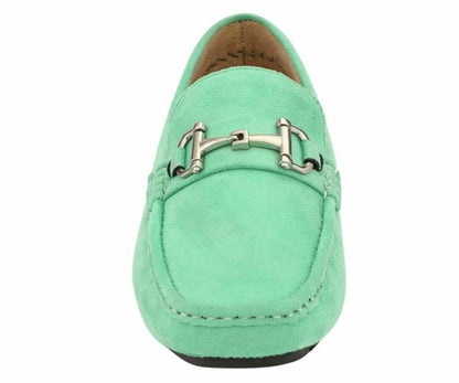 Amali Walken 2 Men’S Mint Green Suede Driving Loafers Driving Moccasins by Amali – Don't Panic Shoes