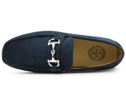 Amali Walken 2 Men’S Navy Blue Suede Driving Shoes Driving Moccasins by Amali – Don't Panic Shoes