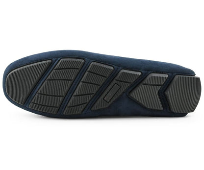 Amali Walken 2 Men’S Navy Blue Suede Driving Shoes Driving Moccasins by Amali – Don't Panic Shoes