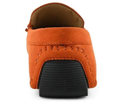 Amali Walken 2 Men’S Orange Suede Driving Shoes Driving Moccasins by Amali – Don't Panic Shoes