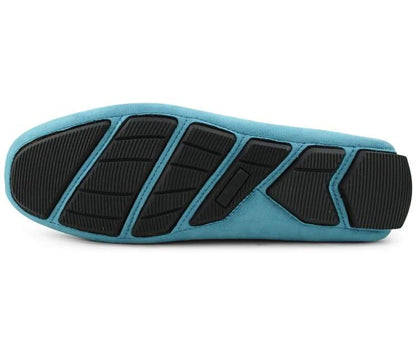 Amali Walken 2 Men’S Turquoise Suede Driving Shoes Driving Moccasins by Amali – Don't Panic Shoes