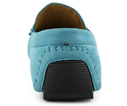 Amali Walken 2 Men’S Turquoise Suede Driving Shoes Driving Moccasins by Amali – Don't Panic Shoes
