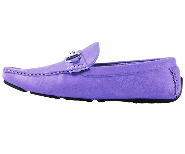 Amali Walken Men's Suede Driving Loafers Lavender Luxe Driving Moccasins by Amali – Don't Panic Shoes