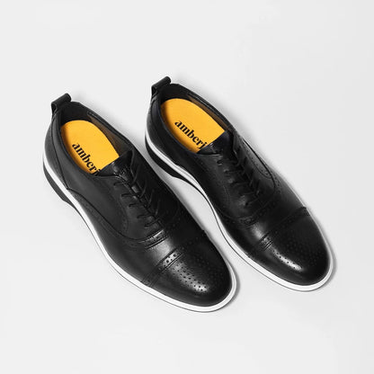 Amberjack Cap - Toe Men's Onyx Men's Dress Shoes by Amberjack – Don't Panic Shoes