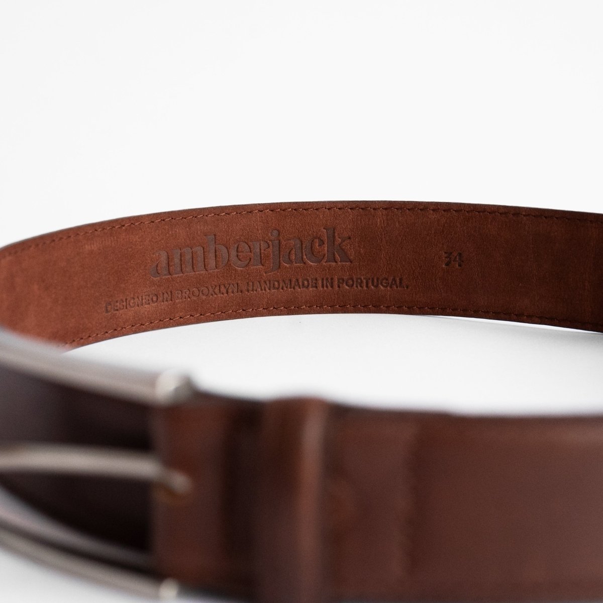 Amberjack Classic Leather Belt Men's Leather Chestnut Belts by Amberjack – Don't Panic Shoes