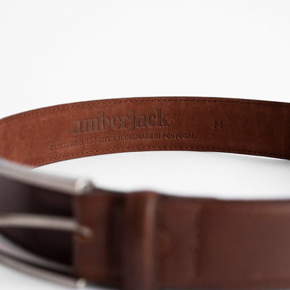 Amberjack Classic Leather Belt Men's Leather Chestnut Belts by Amberjack – Don't Panic Shoes