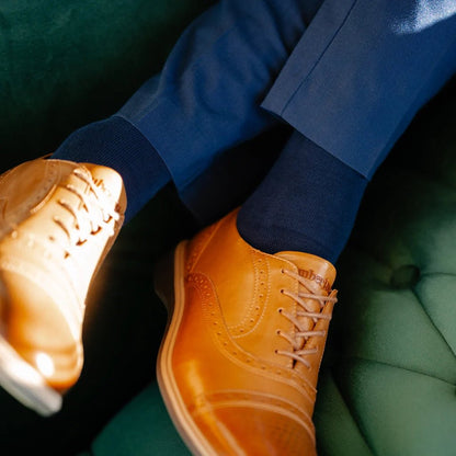 Amberjack Dress Socks Everyday Premium Men's Cobalt Dress Socks by Amberjack – Don't Panic Shoes