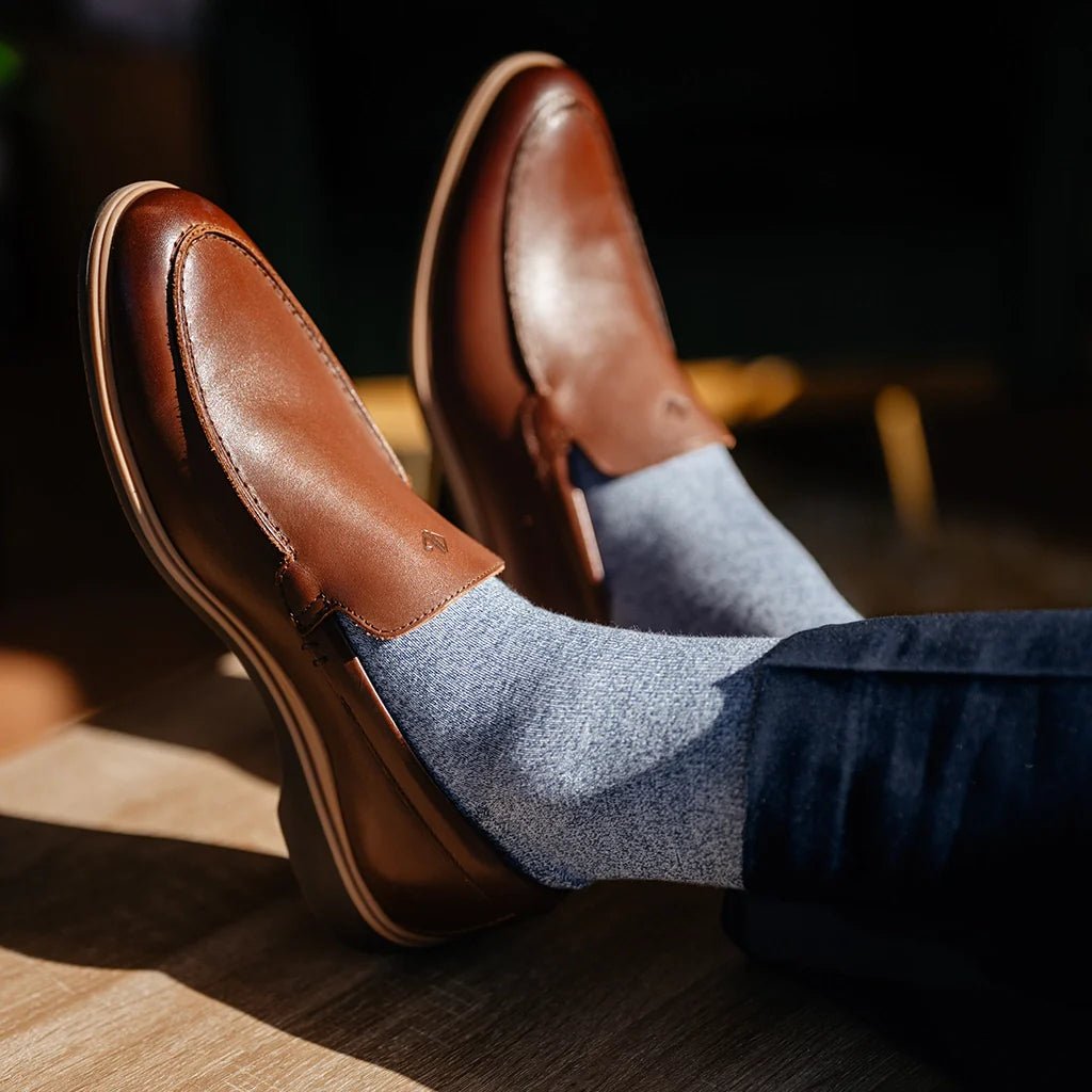 Amberjack Dress Socks Stay Up All Day Comfort Men's Ocean Dress Socks by Amberjack – Don't Panic Shoes