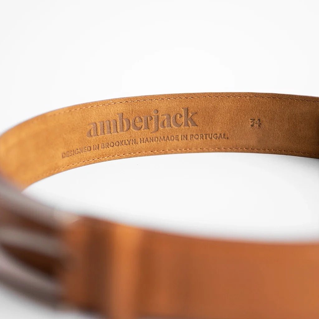 Amberjack Full Grain ClaSsic Belt Men’s Leather Honey Belts by Amberjack – Don't Panic Shoes