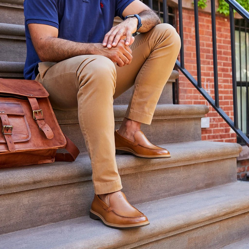 Amberjack Loafer Men’S Honey Premium Craftsmanship Quality Men's Loafer Shoes by Amberjack – Don't Panic Shoes