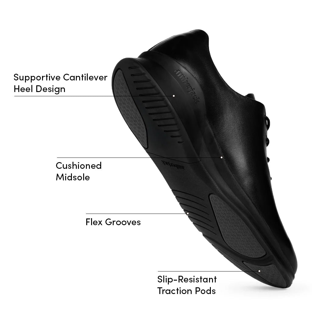 Amberjack Men's Whole Cut Hybrid Calfskin Leather Obsidian Men's Dress Shoes by Amberjack – Don't Panic Shoes