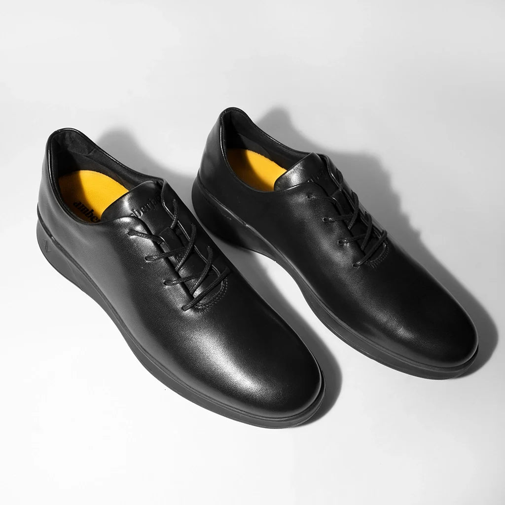 Amberjack Men's Whole Cut Hybrid Calfskin Leather Obsidian Men's Dress Shoes by Amberjack – Don't Panic Shoes