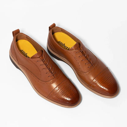 Amberjack The Cap - Toe Men's Honey Shoes Men's Dress Shoes by Amberjack – Don't Panic Shoes