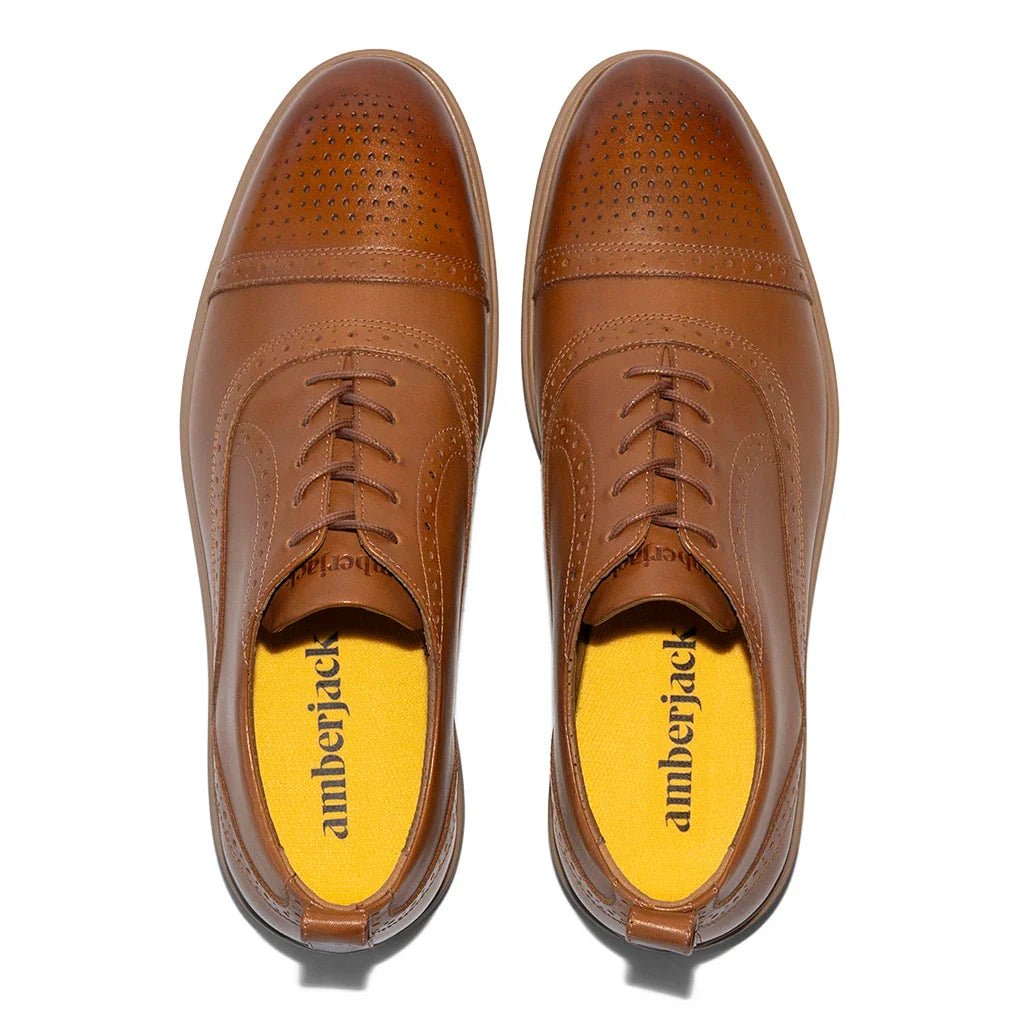 Amberjack The Cap - Toe Men's Honey Shoes Men's Dress Shoes by Amberjack – Don't Panic Shoes