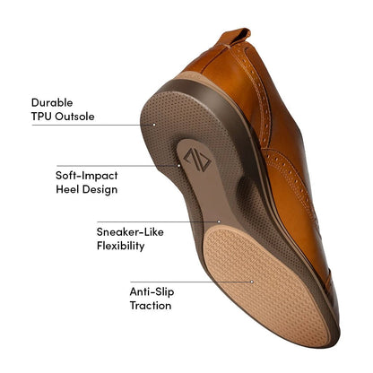 Amberjack The Cap - Toe Men's Honey Shoes Men's Dress Shoes by Amberjack – Don't Panic Shoes