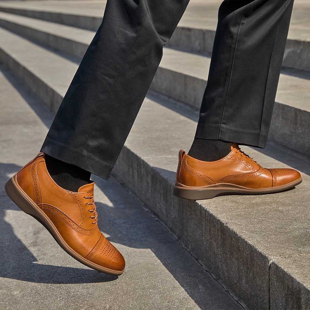 Amberjack The Cap - Toe Men's Honey Shoes Men's Dress Shoes by Amberjack – Don't Panic Shoes