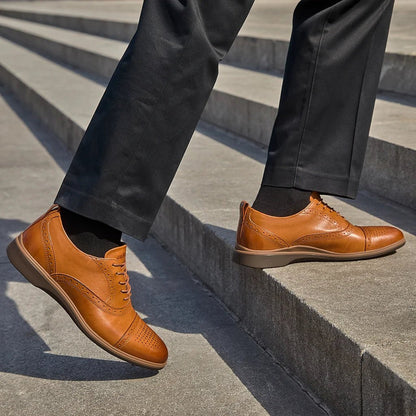 Amberjack The Cap - Toe Men's Honey Shoes Men's Dress Shoes by Amberjack – Don't Panic Shoes