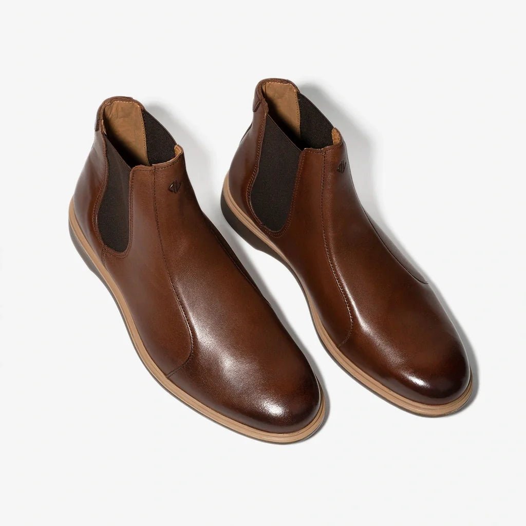 Amberjack The ChelSea Men’s Chestnut Premium Classic Men's Chelsea Boots by Amberjack – Don't Panic Shoes