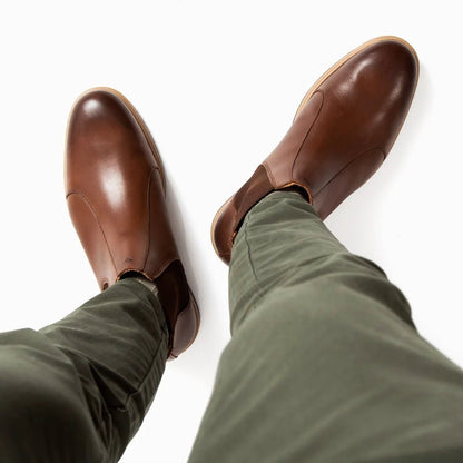 Amberjack The ChelSea Men’s Chestnut Premium Classic Men's Chelsea Boots by Amberjack – Don't Panic Shoes
