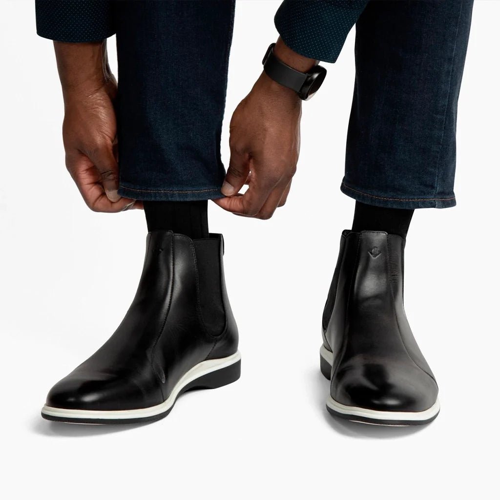 Amberjack The Chelsea Men's Full Grain Leather Onyx Men's Chelsea Boots by Amberjack – Don't Panic Shoes