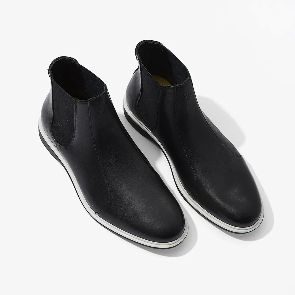 Amberjack The Chelsea Men's Full Grain Leather Onyx Men's Chelsea Boots by Amberjack – Don't Panic Shoes