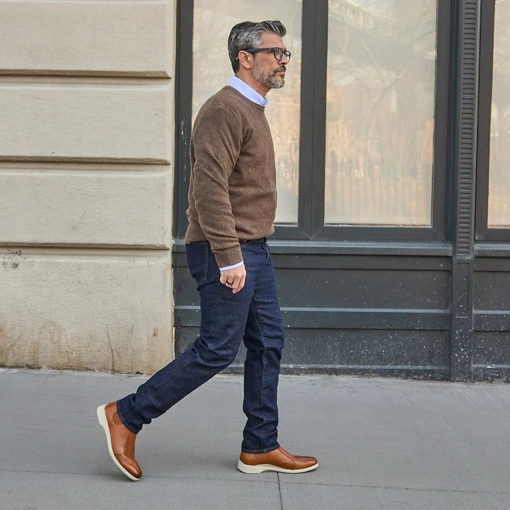 Amberjack The ChelSea Men’s Honey And Cream Footwear Men's Chelsea Boots by Amberjack – Don't Panic Shoes