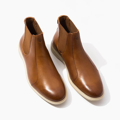 Amberjack The ChelSea Men’s Honey And Cream Footwear Men's Chelsea Boots by Amberjack – Don't Panic Shoes