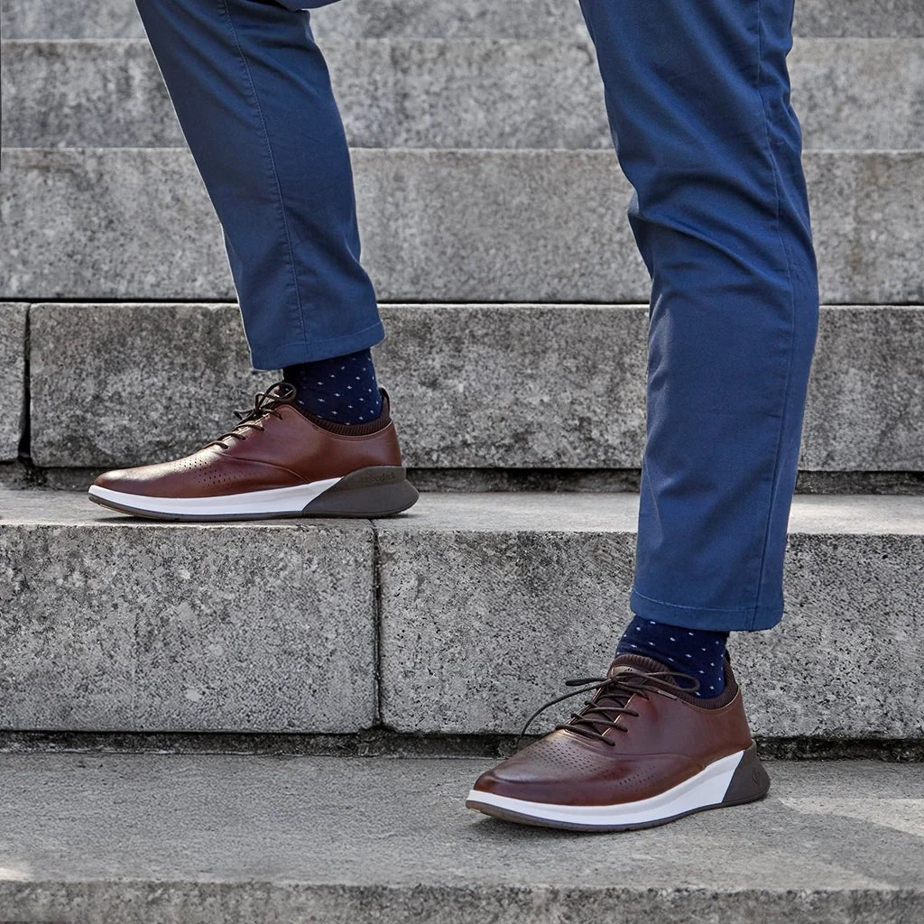 Amberjack - The Hybrid - Men’S - Leather - Chestnut Men's Dress Shoes by Amberjack – Don't Panic Shoes