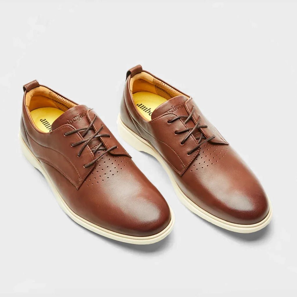 Amberjack The Original Chestnut Cream Two Tone Men's Men's Dress Shoes by Amberjack – Don't Panic Shoes