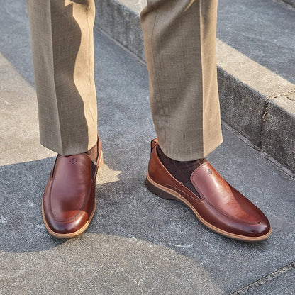 Amberjack The Slip - On Men's Chestnut Men's Dress Shoes by Amberjack – Don't Panic Shoes