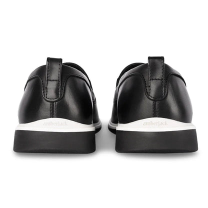 Amberjack The Slip - On Men's Full Grain Leather Onyx Men's Dress Shoes by Amberjack – Don't Panic Shoes