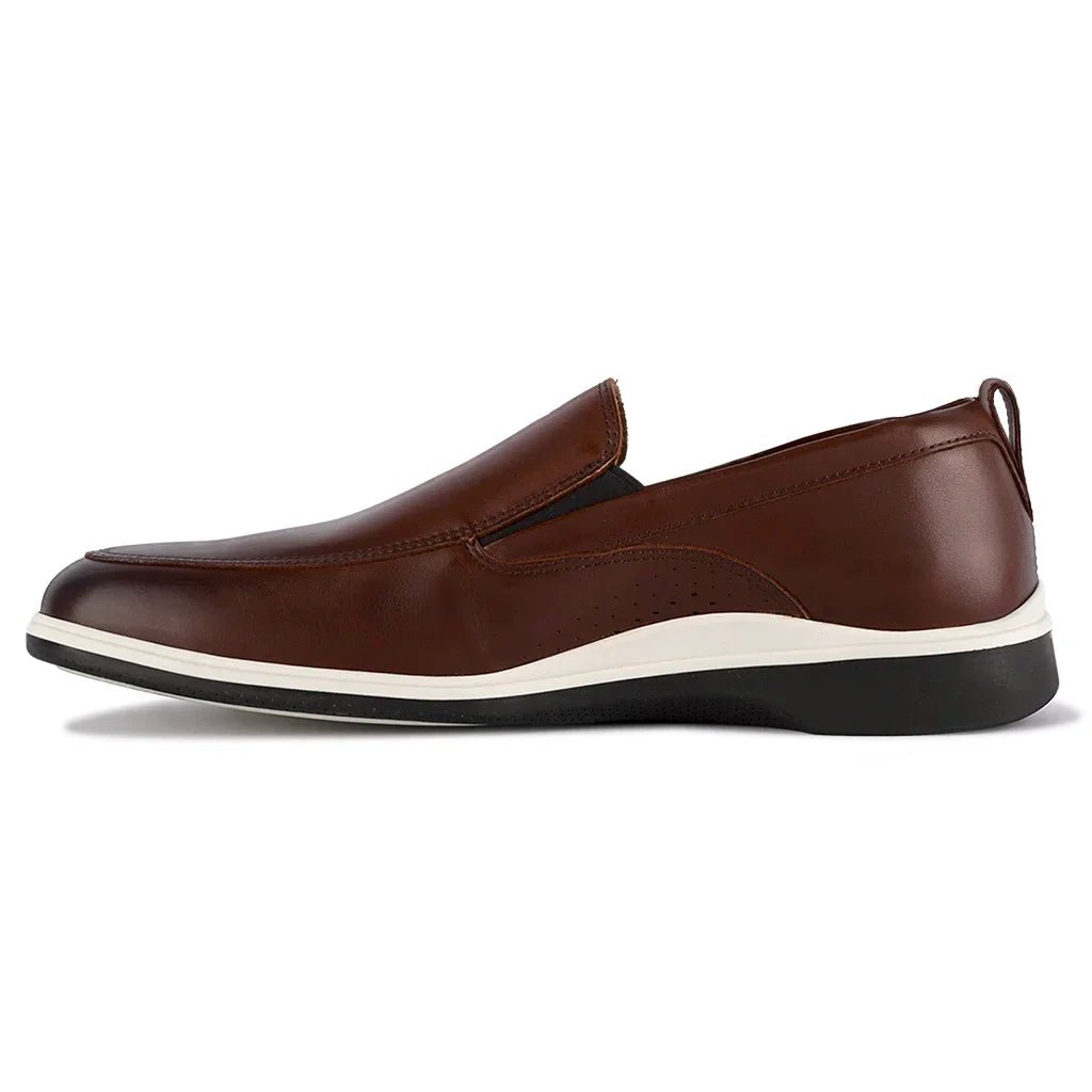 Amberjack The Slip - On Men’S Genuine Leather Coffee Men's Dress Shoes by Amberjack – Don't Panic Shoes