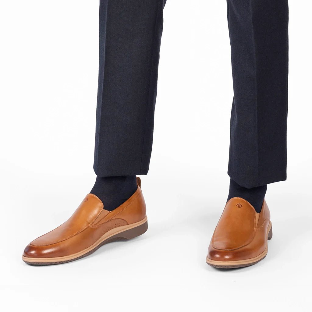 Amberjack The Slip - On Men's Honey Leather Casual Shoes Men's Dress Shoes by Amberjack – Don't Panic Shoes