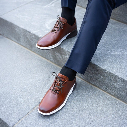 Amberjack Whole Cut Hybrid Footwear Men's Chestnut Men's Dress Shoes by Amberjack – Don't Panic Shoes