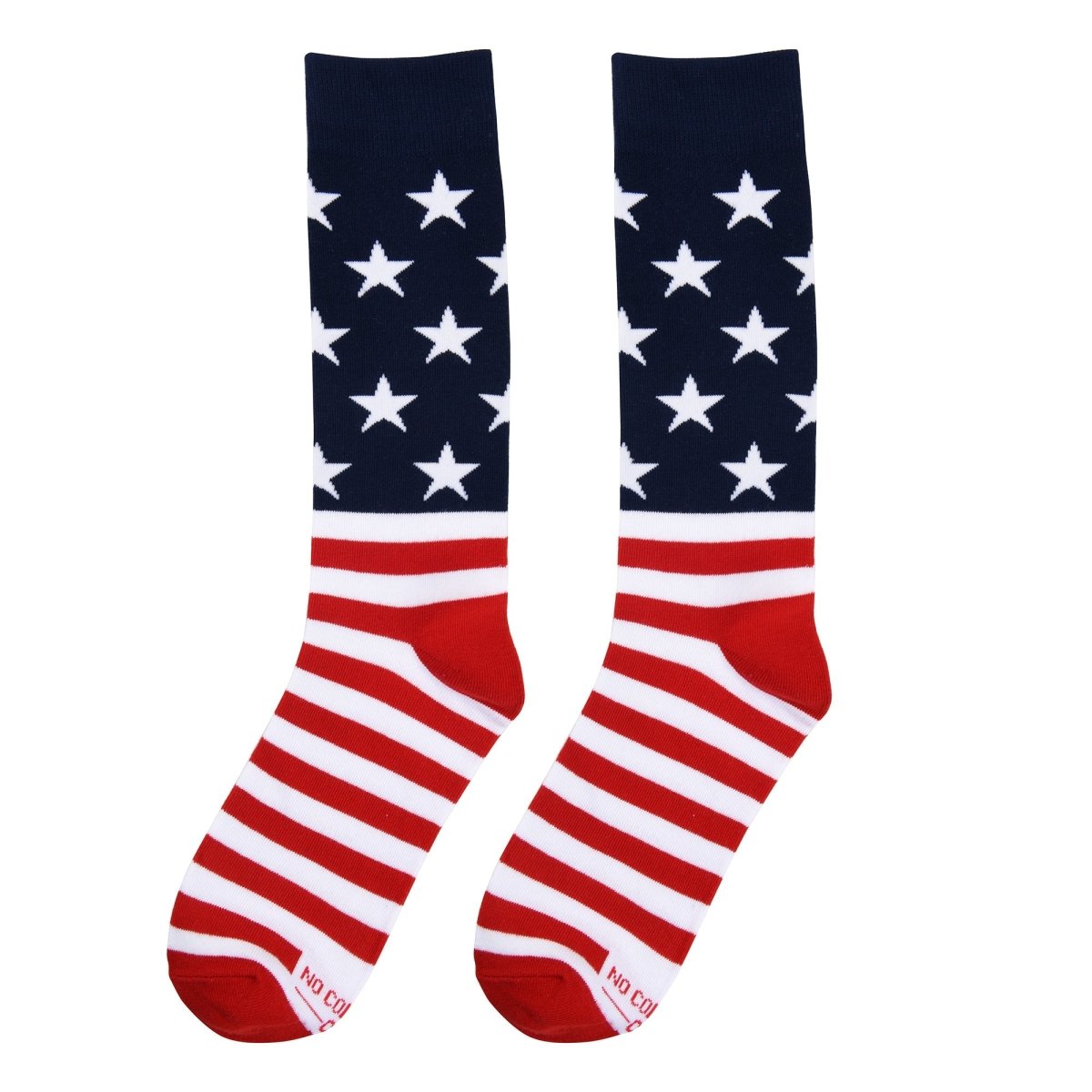 American Flag Socks Red White And Blue Patriotic Fourth Of July Novelty Crew Socks For Adults Socks by No Cold Feet – Don't Panic Shoes