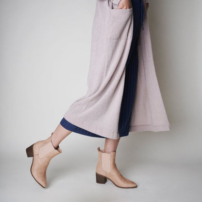 Andi | Beige Suede Boots by J.Adams – Don't Panic Shoes