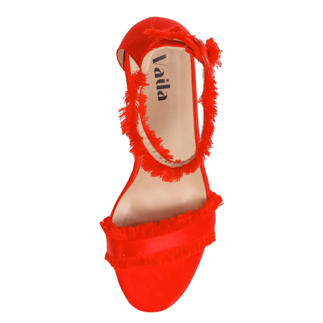 Angela Wedges Red Shoes by Vaila Shoes – Don't Panic Shoes