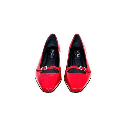 Anna Naplak Mary Jane FlatS Women’s Calf Leather Red Ballet Flats by Mar Soreli – Don't Panic Shoes