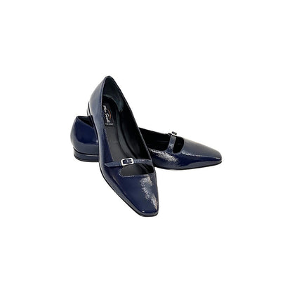Anna Naplak Mary Jane Women’S Calf Leather Blue Patent Ballet Flats by Mar Soreli – Don't Panic Shoes